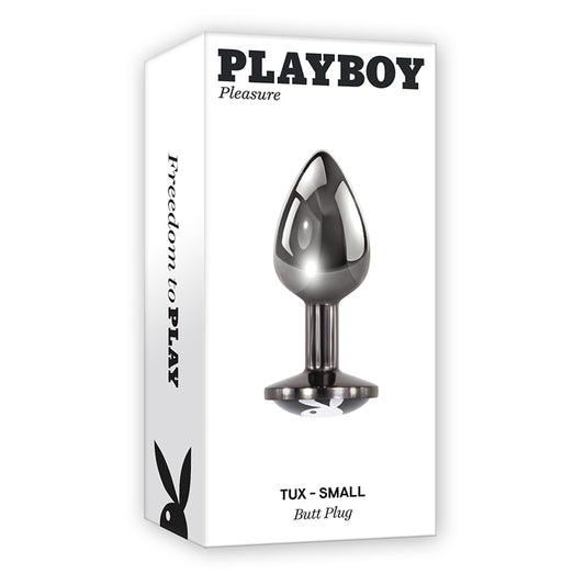 Playboy Tux Metal Anal Plug Hematite-Pinkfoxxx