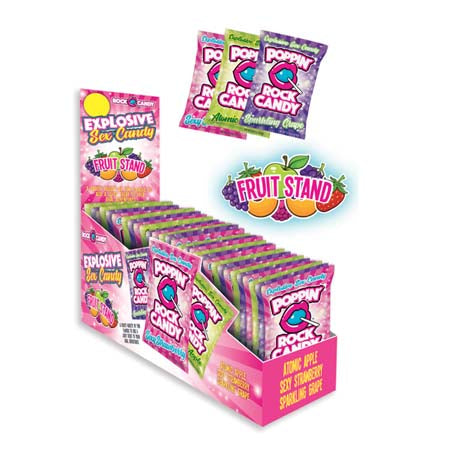 Popping Rock Candy Fruit Strand 36pc Display-Pinkfoxxx