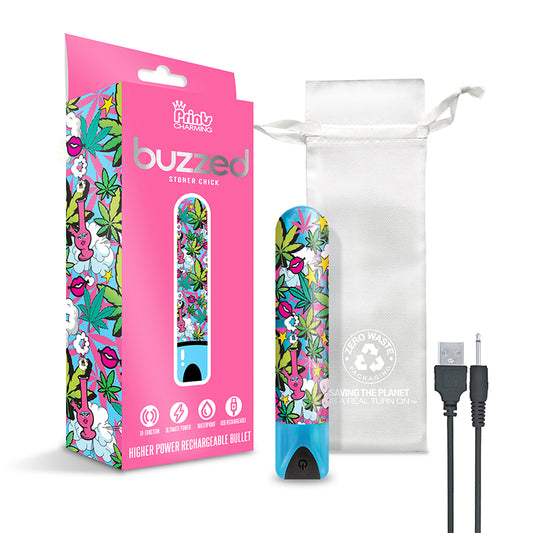 Prints Charming Buzzed Rechargeable 3.5" Bullet-Pinkfoxxx