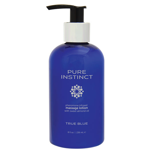 Pure Instinct Pheromone Massage Lotion True Blue 8oz-Pinkfoxxx