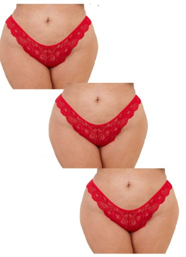QUEEN 3 PACK OPEN TANGA