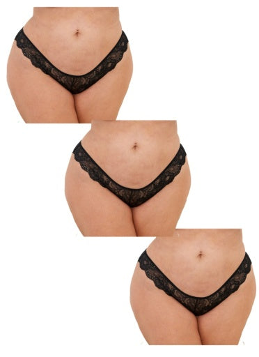 QUEEN 3 PACK OPEN TANGA