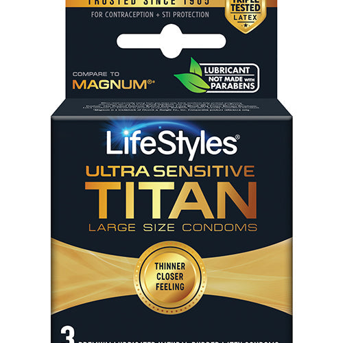LIFESTYLES ULTRA SENSITIVE TITAN 3PK - R3042