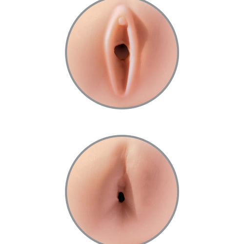 PDX EXTREME TIGHT GRIP PUSSY & ASS MASTURBATOR BLACK/LIGHT - PDRD28323