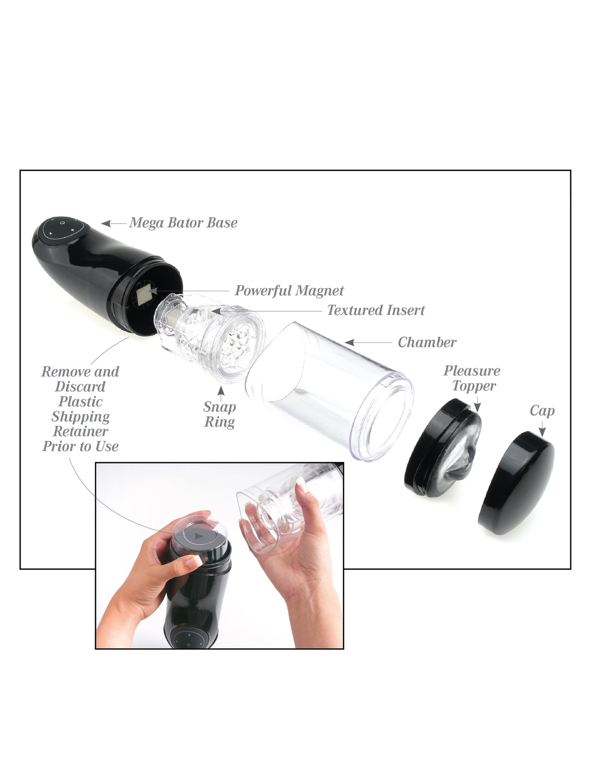 PDX EXTREME MEGA BATOR PUSSY WHITE/CLEAR - PDRD297