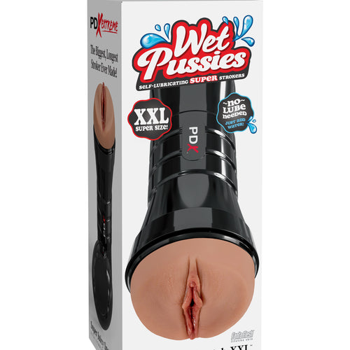 PDX EXTREME WET PUSSIES SUPER JUICY SNATCH XXL - BROWN - PDRD42629