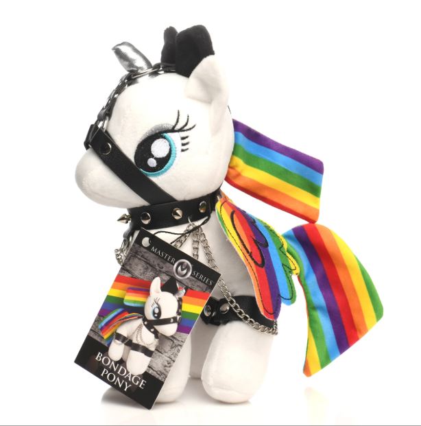 MASTER SERIES PRISM PEARL BONDAGE PONY RAINBOW - XRAH821RBW