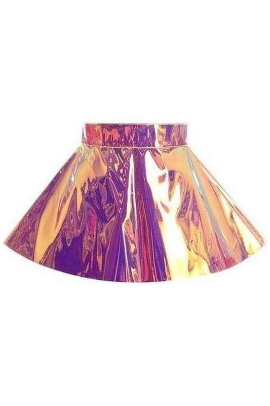 Rainbow Gold Holo Skater Skirt
