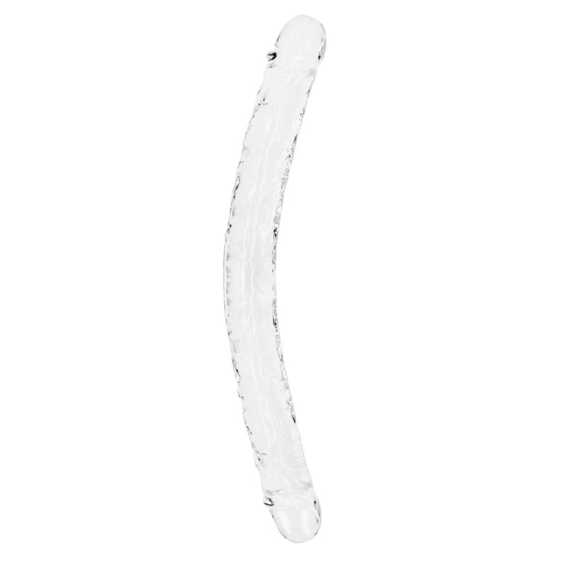 RealRock Crystal Clear Double Dong Dual-Ended Dildo-Pinkfoxxx