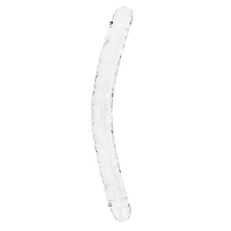 RealRock Crystal Clear Double Dong Dual-Ended Dildo-Pinkfoxxx