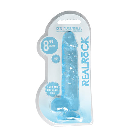 RealRock Crystal Clear Realistic Dildo With Balls and Suction Cup-Pinkfoxxx