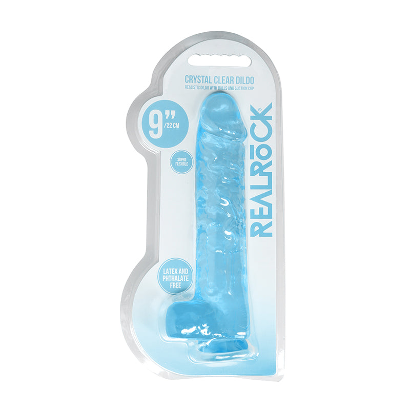 RealRock Crystal Clear Realistic Dildo With Balls and Suction Cup-Pinkfoxxx