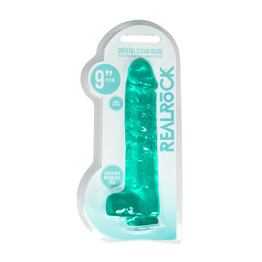 RealRock Crystal Clear Realistic Dildo With Balls and Suction Cup-Pinkfoxxx