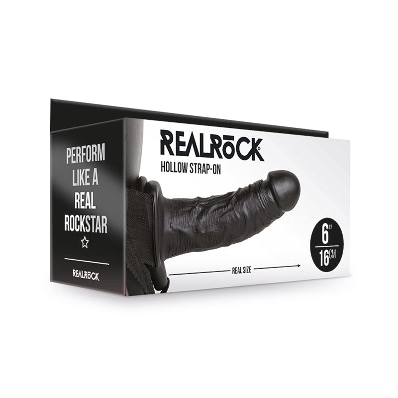 RealRock Realistic 6 in. Hollow Strap-On-Pinkfoxxx