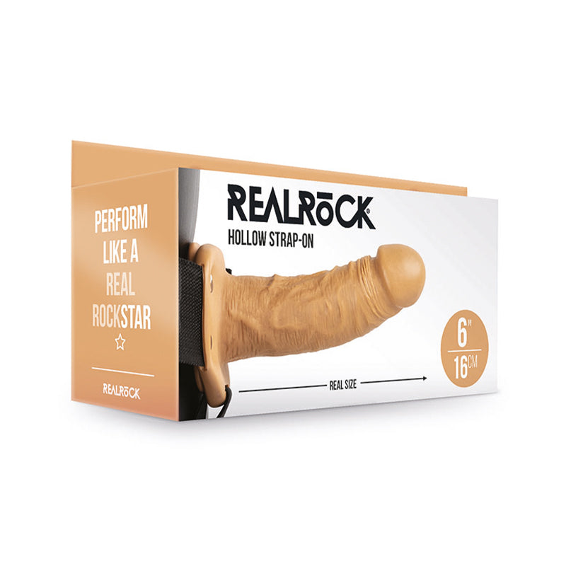RealRock Realistic 6 in. Hollow Strap-On-Pinkfoxxx