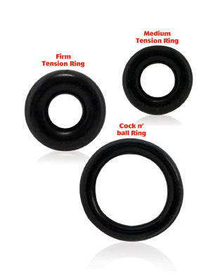 RING O 3PACK BLACK - SCRRINGO3P101