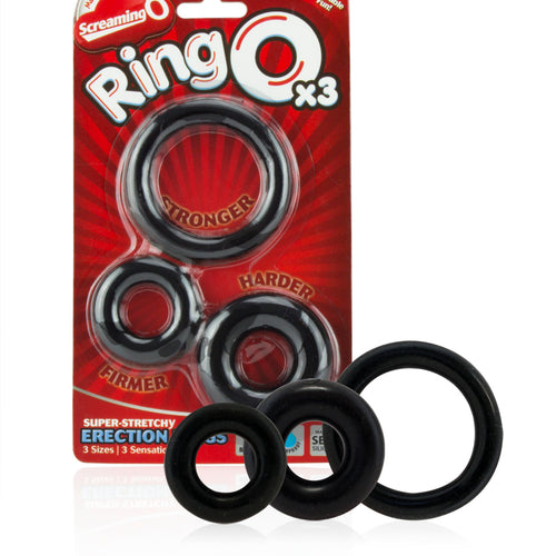 RING O 3PACK BLACK - SCRRINGO3P101