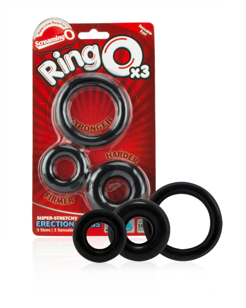 RING O 3PACK BLACK - SCRRINGO3P101