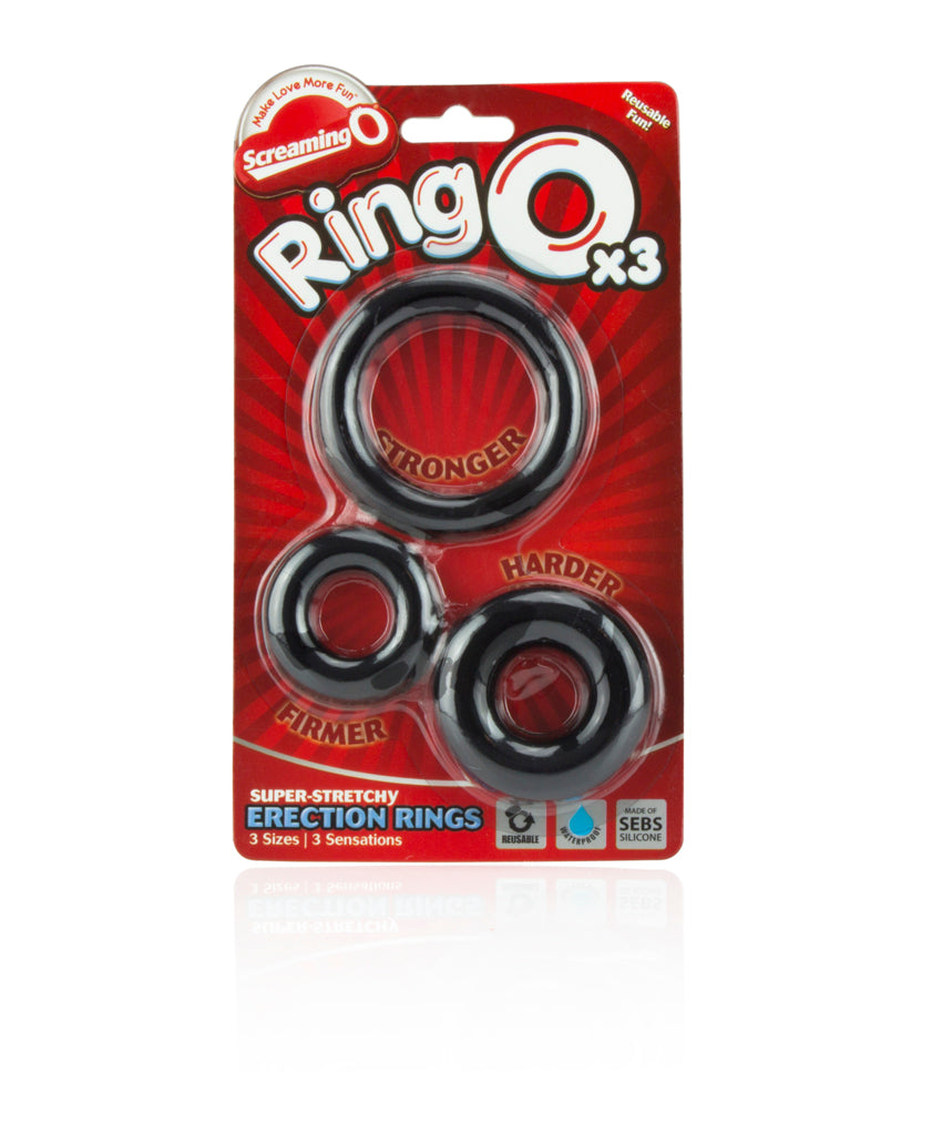 RING O 3PACK BLACK - SCRRINGO3P101