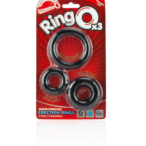 RING O 3PACK BLACK - SCRRINGO3P101