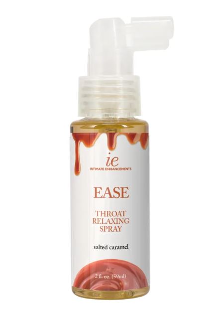 INTIMATE ENHANCEMENTS EASE THROAT RELAXING SPRAY SALTED CARAMEL 2OZ