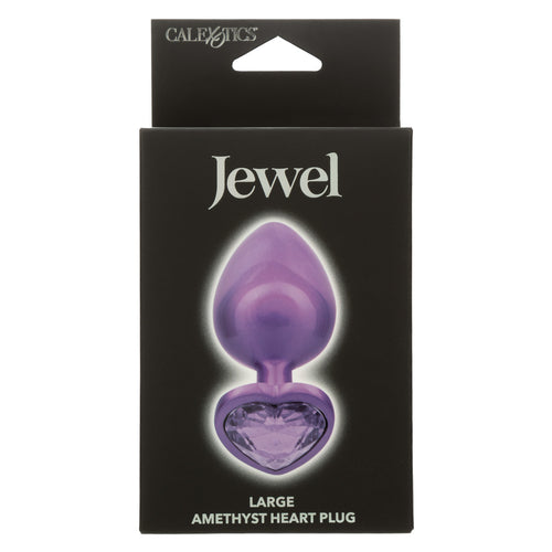 JEWEL LARGE AMETHYST HEART PLUG - SE043850