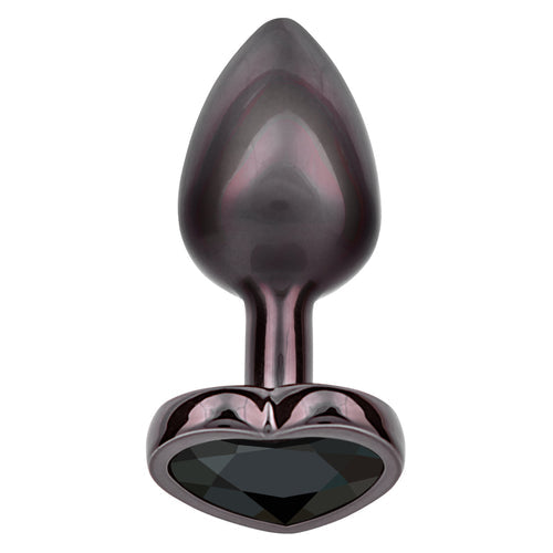 JEWEL SMALL BLACK DIAMOND HEART PLUG - SE043855