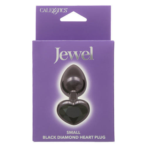 JEWEL SMALL BLACK DIAMOND HEART PLUG - SE043855