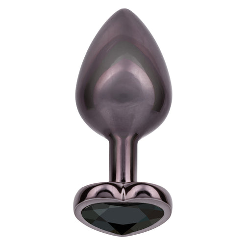 JEWEL LARGE BLACK DIAMOND HEART PLUG - SE043860