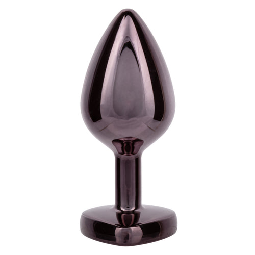 JEWEL LARGE BLACK DIAMOND HEART PLUG - SE043860