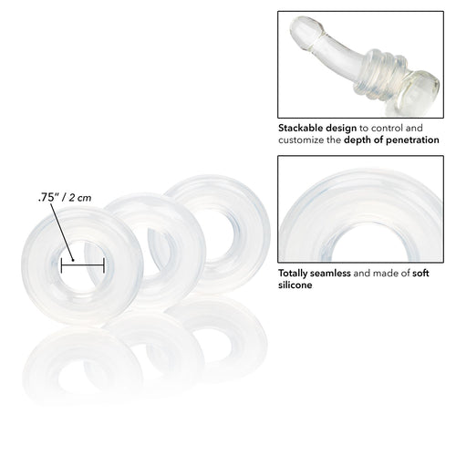 SET OF 3 SILICONE STACKER RINGS - SE143480