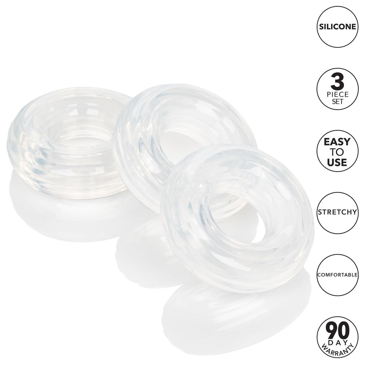 SET OF 3 SILICONE STACKER RINGS - SE143480