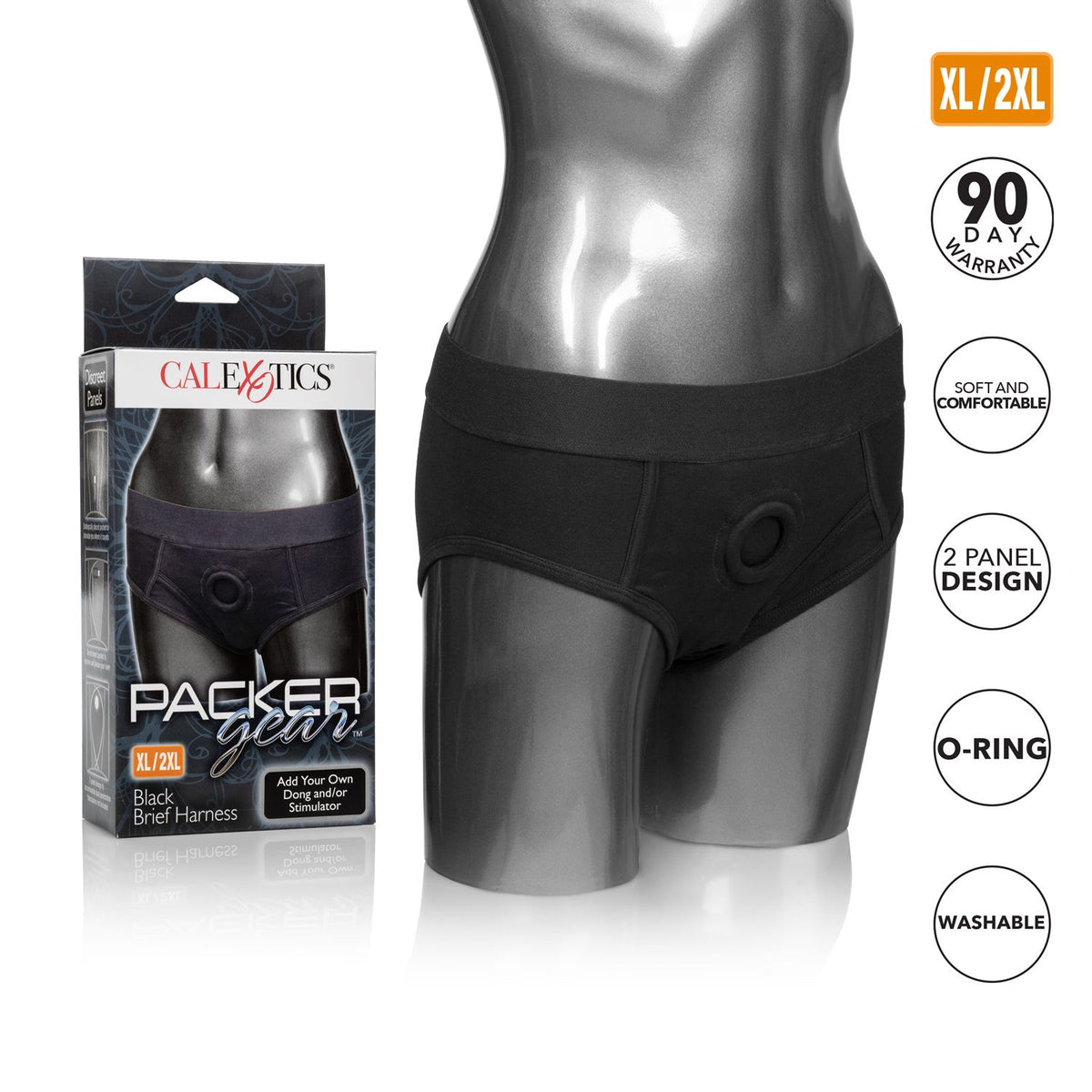 PACKER GEAR BLACK BRIEF HARNESS XL/2XL - SE157520