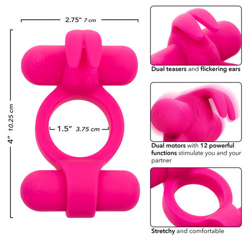 SILICONE RECHARGEABLE ROCKIN' RABBIT - SE184345