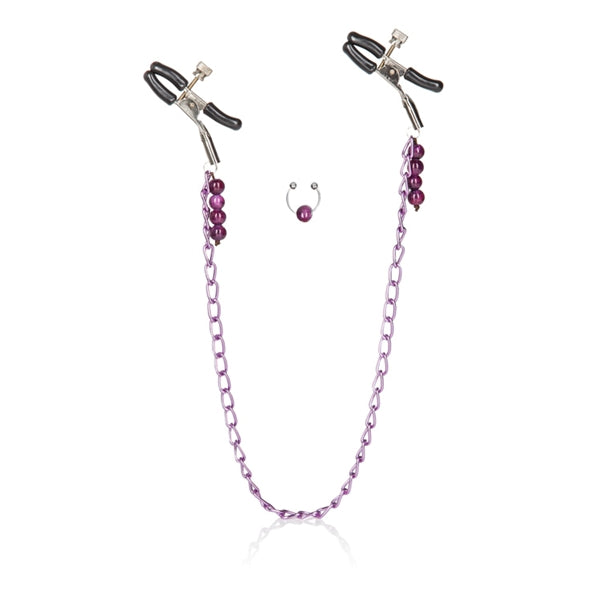 NIPPLE PLAY CLAMPS PURPLE CHAIN - SE260914