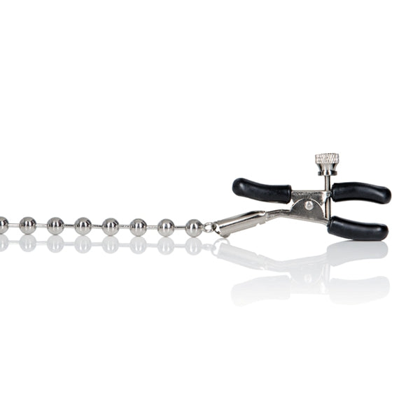 NIPPLE PLAY NIPPLE CLAMPS SILVER BEADED - SE261010