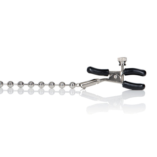 NIPPLE PLAY NIPPLE CLAMPS SILVER BEADED - SE261010
