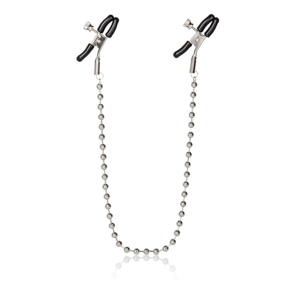 NIPPLE PLAY NIPPLE CLAMPS SILVER BEADED - SE261010