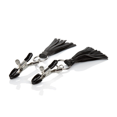 NIPPLE PLAY PLAYFUL TASSELS NIPPLE CLAMPS BLACK - SE261405
