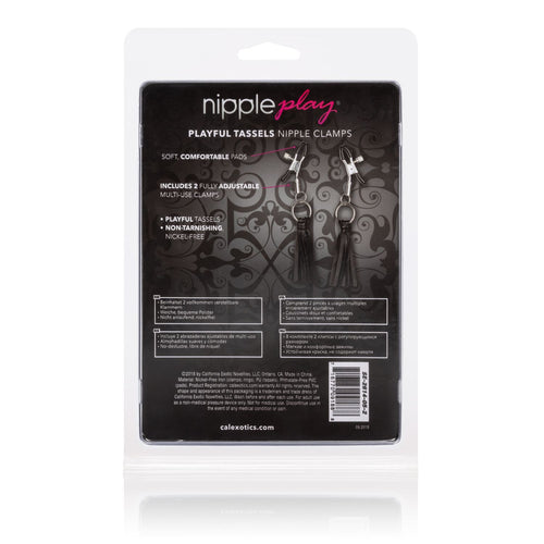 NIPPLE PLAY PLAYFUL TASSELS NIPPLE CLAMPS BLACK - SE261405