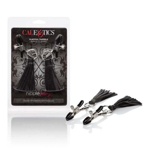 NIPPLE PLAY PLAYFUL TASSELS NIPPLE CLAMPS BLACK - SE261405