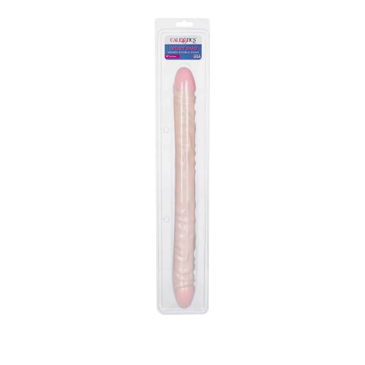 IVORY DUO 18IN VEINED DOUBLE DONG - SE019601