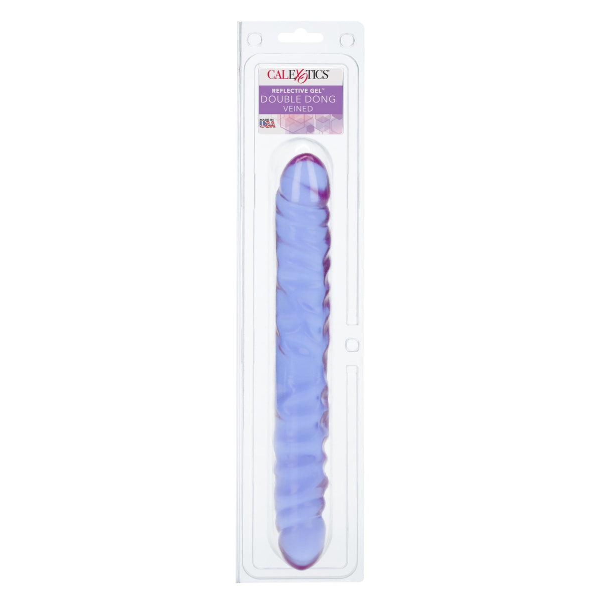 REFLECTIVE GEL VEINED DOUBLE DONG 12IN - SE028040