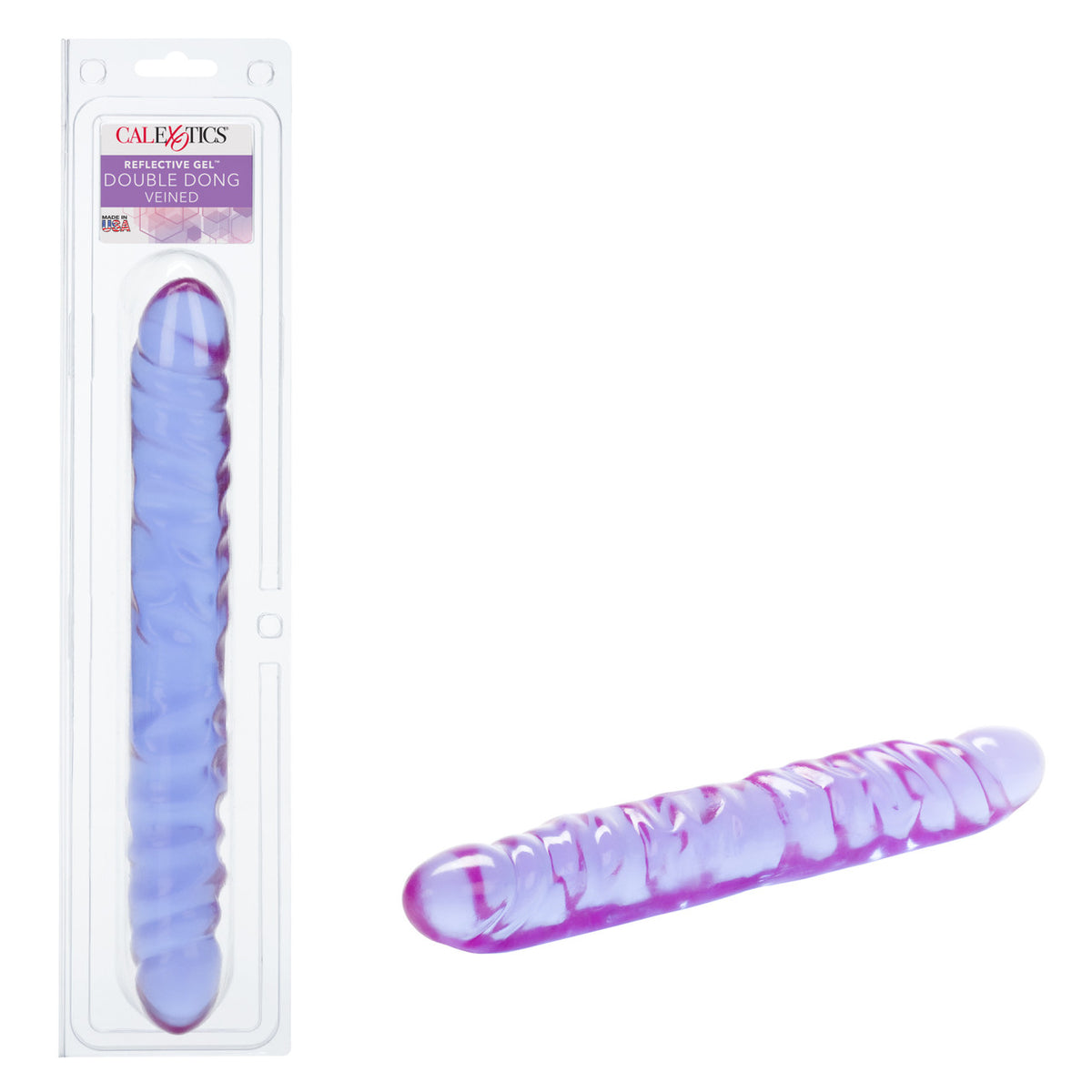 REFLECTIVE GEL VEINED DOUBLE DONG 12IN - SE028040