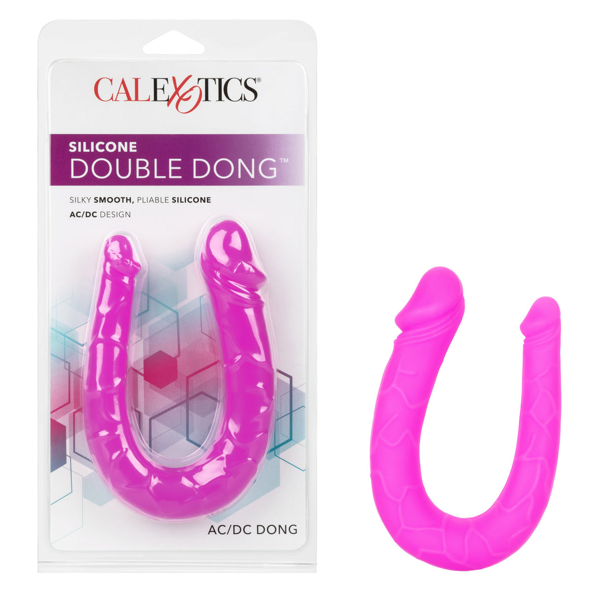 SILICONE DOUBLE DONG PURPLE AC/DC - SE031170