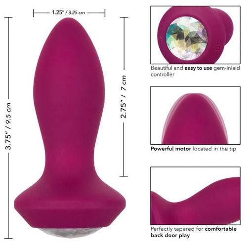 POWER GEM VIBRATING PETITE CRYSTAL PROBE- PURPLE - SE038507