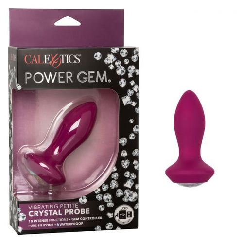 POWER GEM VIBRATING PETITE CRYSTAL PROBE- PURPLE - SE038507