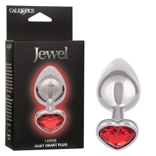 JEWEL LARGE RUBY HEART PLUG - SE043840