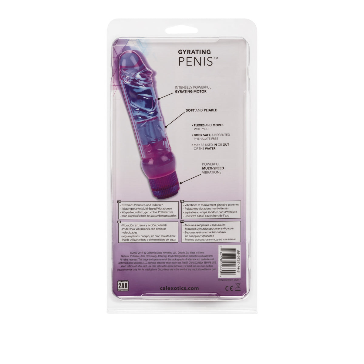 W/P CRYSTAL GYRATING PENIS - SE072714