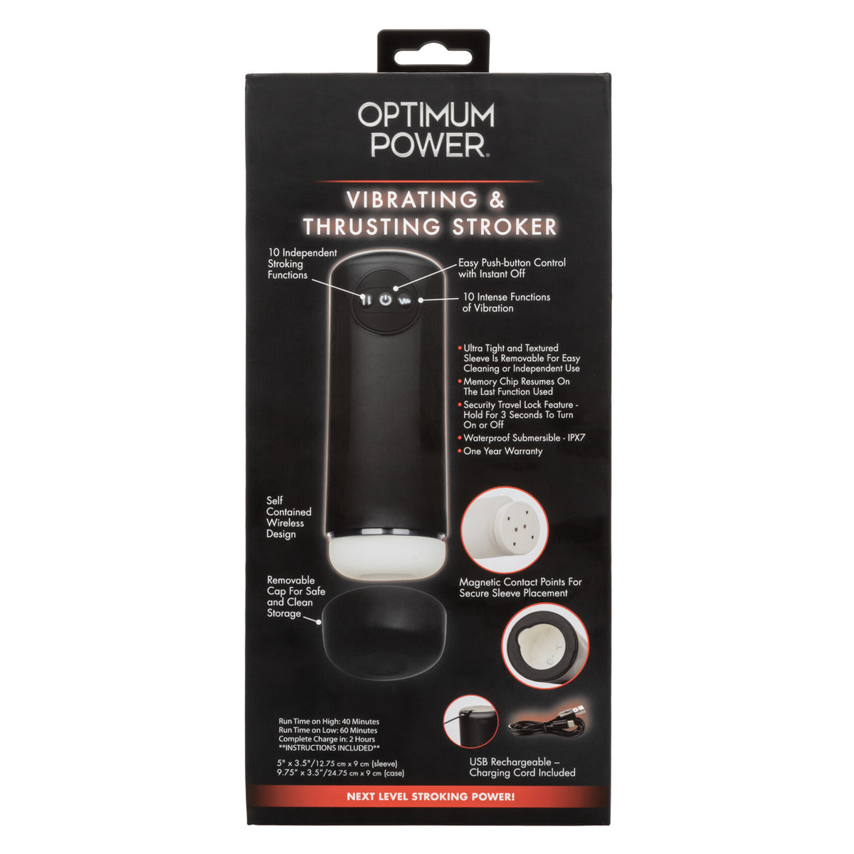 OPTIMUM POWER VIBRATING & THRUSTING STROKER - SE085852